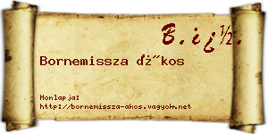 Bornemissza Ákos névjegykártya
