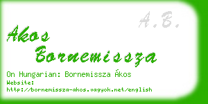 akos bornemissza business card